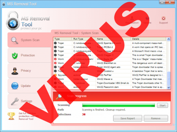 MS Removal Tool malware