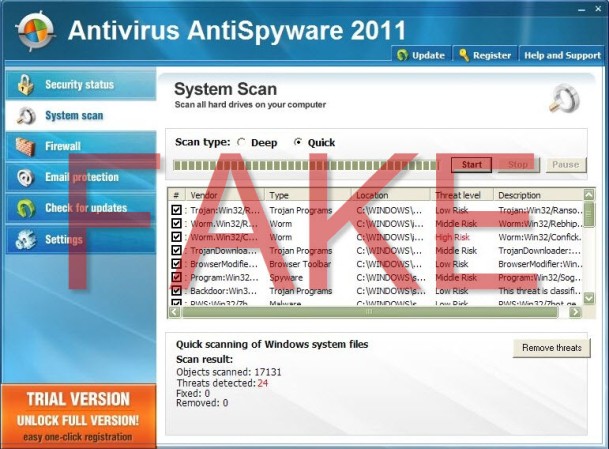 Antivirus AntiSpyware 2011