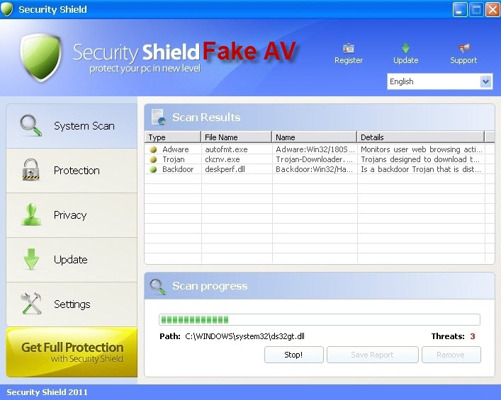 Security Shield vírus. Guia de remoção - Trojan Killer