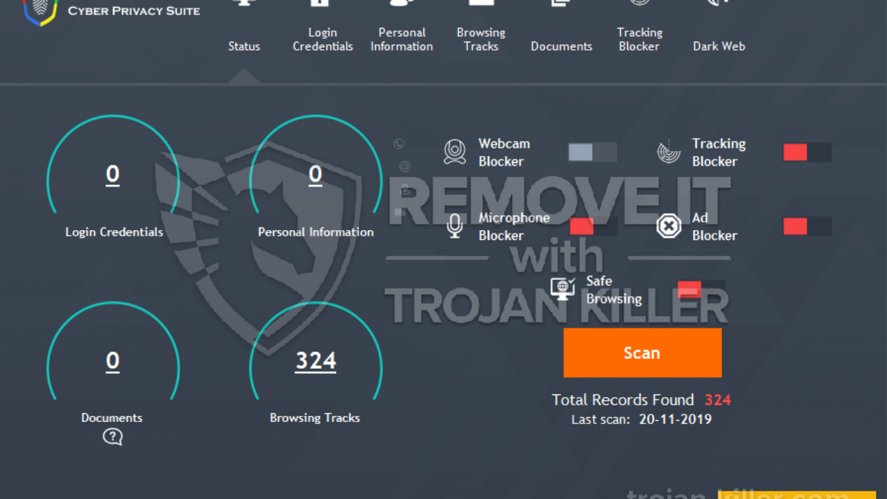 Cyber Privacy Suite fake optimization tool (elimination guide). - Step By  Step With Trojan Killer