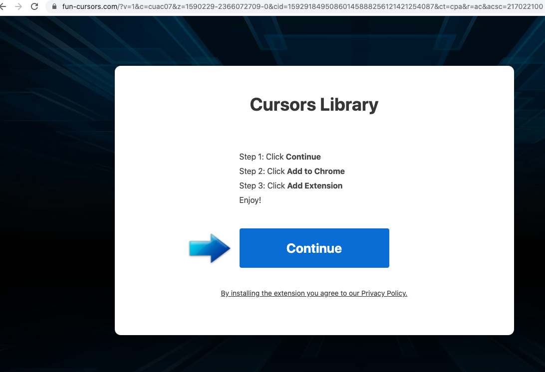 Fun-cursors.com (Cursors Library) extension