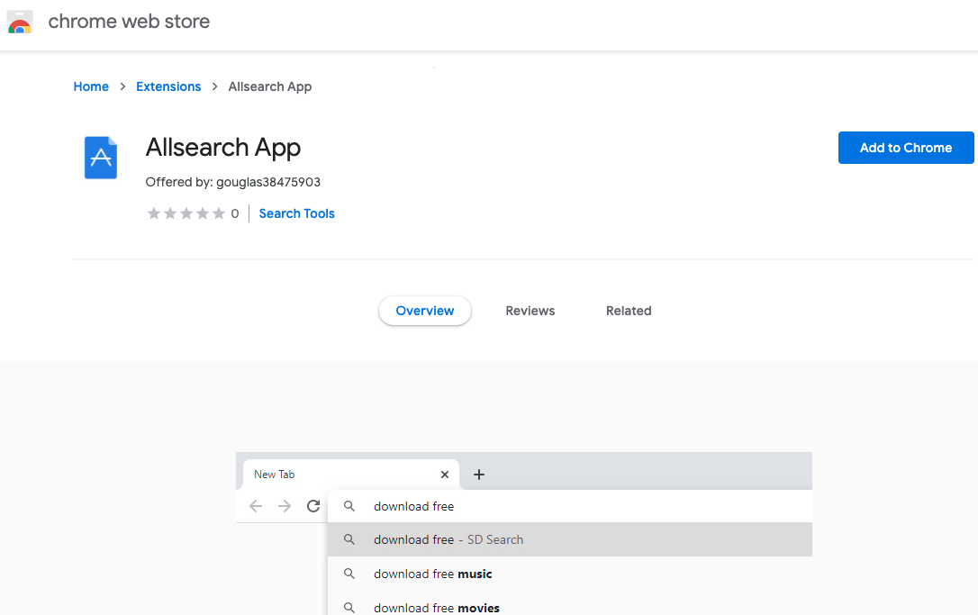 Allsearch App-udvidelse