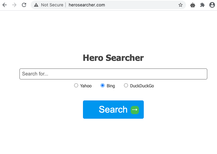 herosearcher.com (Buscador de héroes) secuestrador