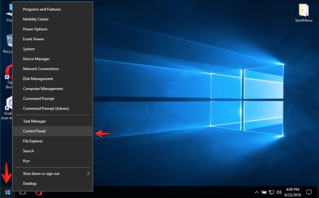 How to start Control Panel in Windows